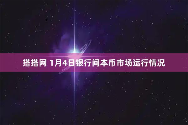 搭搭网 1月4日银行间本币市场运行情况